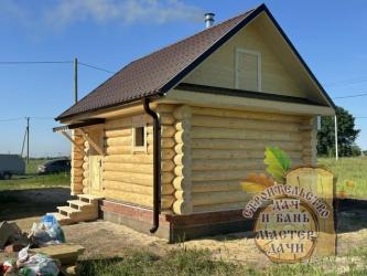 Баня 4.5 на 5.5 из бревна / Сруб в чашу